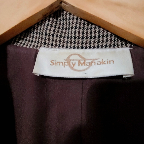 Vintage Houndstooth Tailored Blazer - Picture 3 of 6